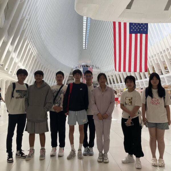 group of students visiting new york city