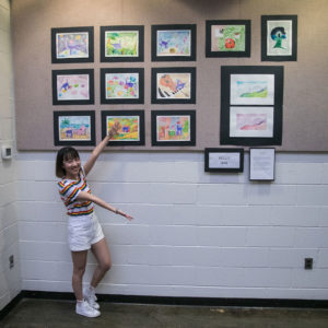 Senior art student displays work