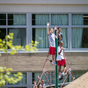 students on the playground