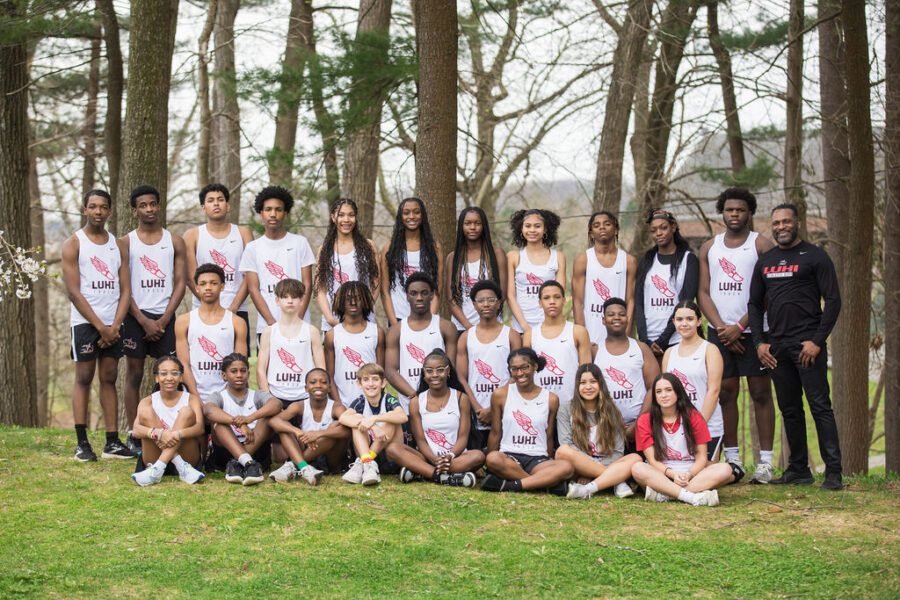 track players posing for photo
