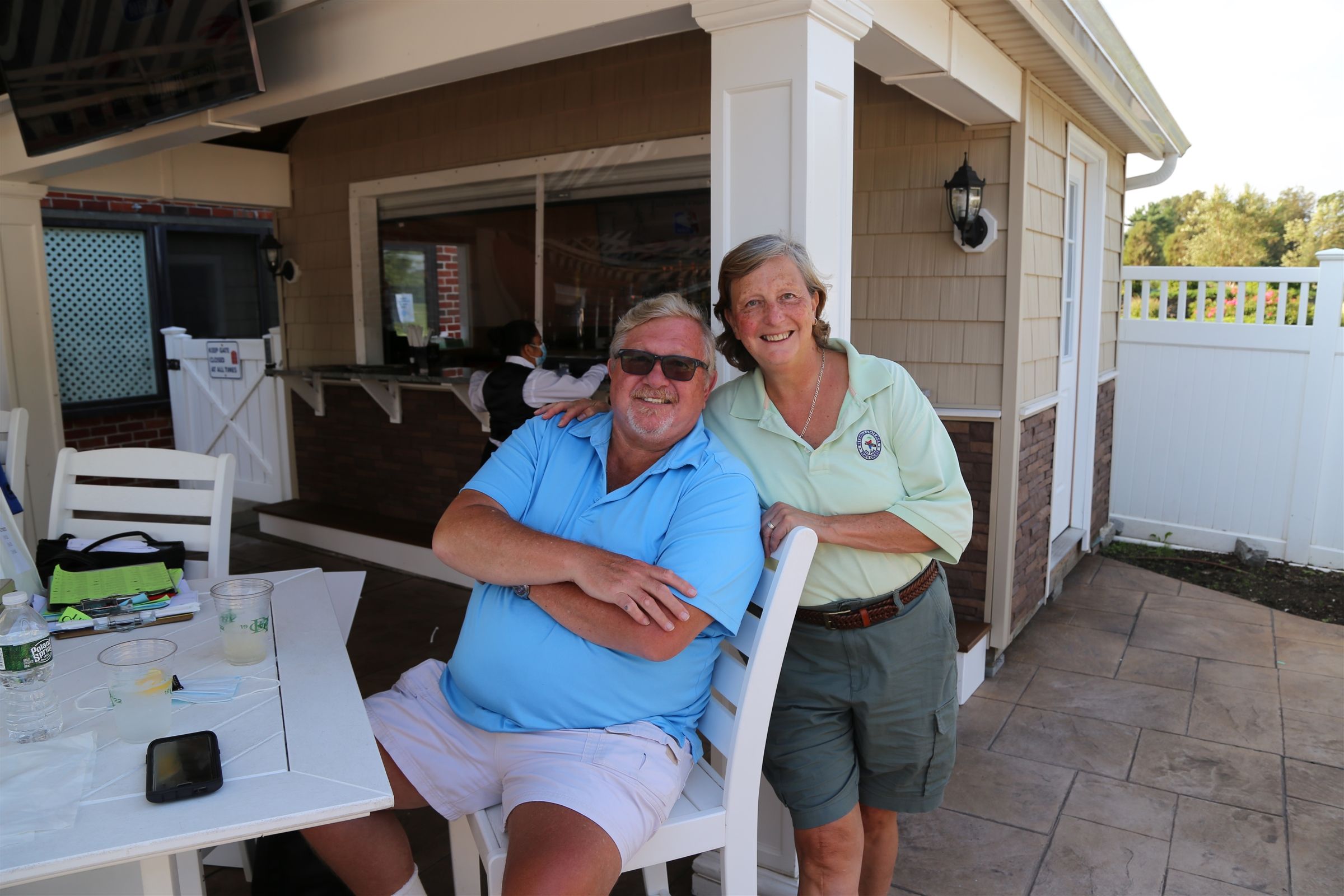 Two alumni at golf outing