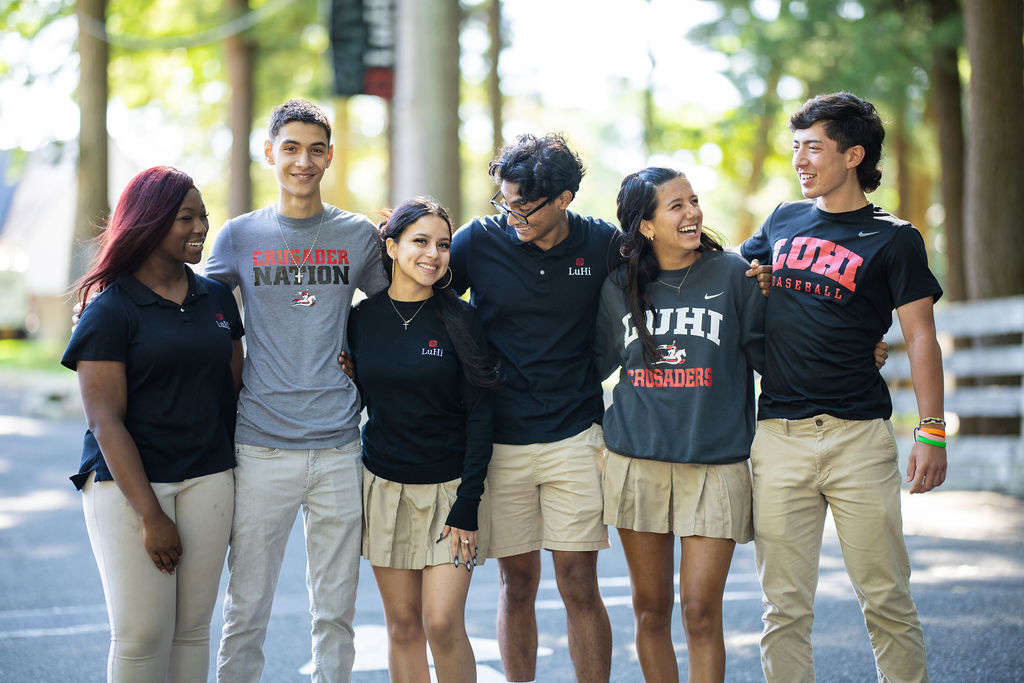 Group of students smiling