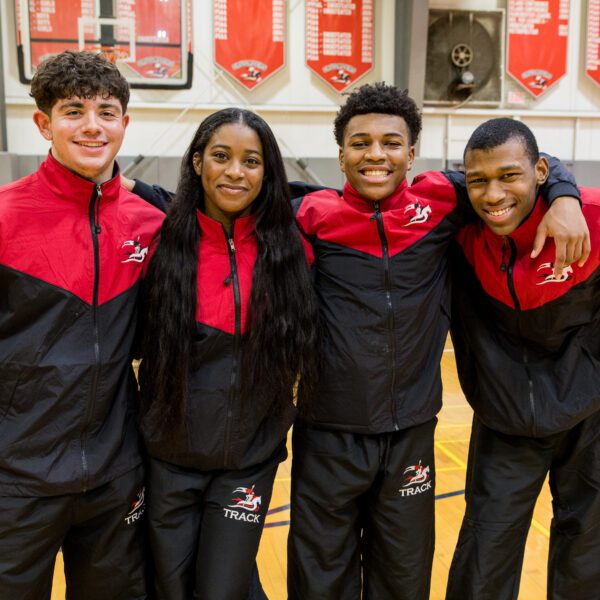 Indoor track small group picture