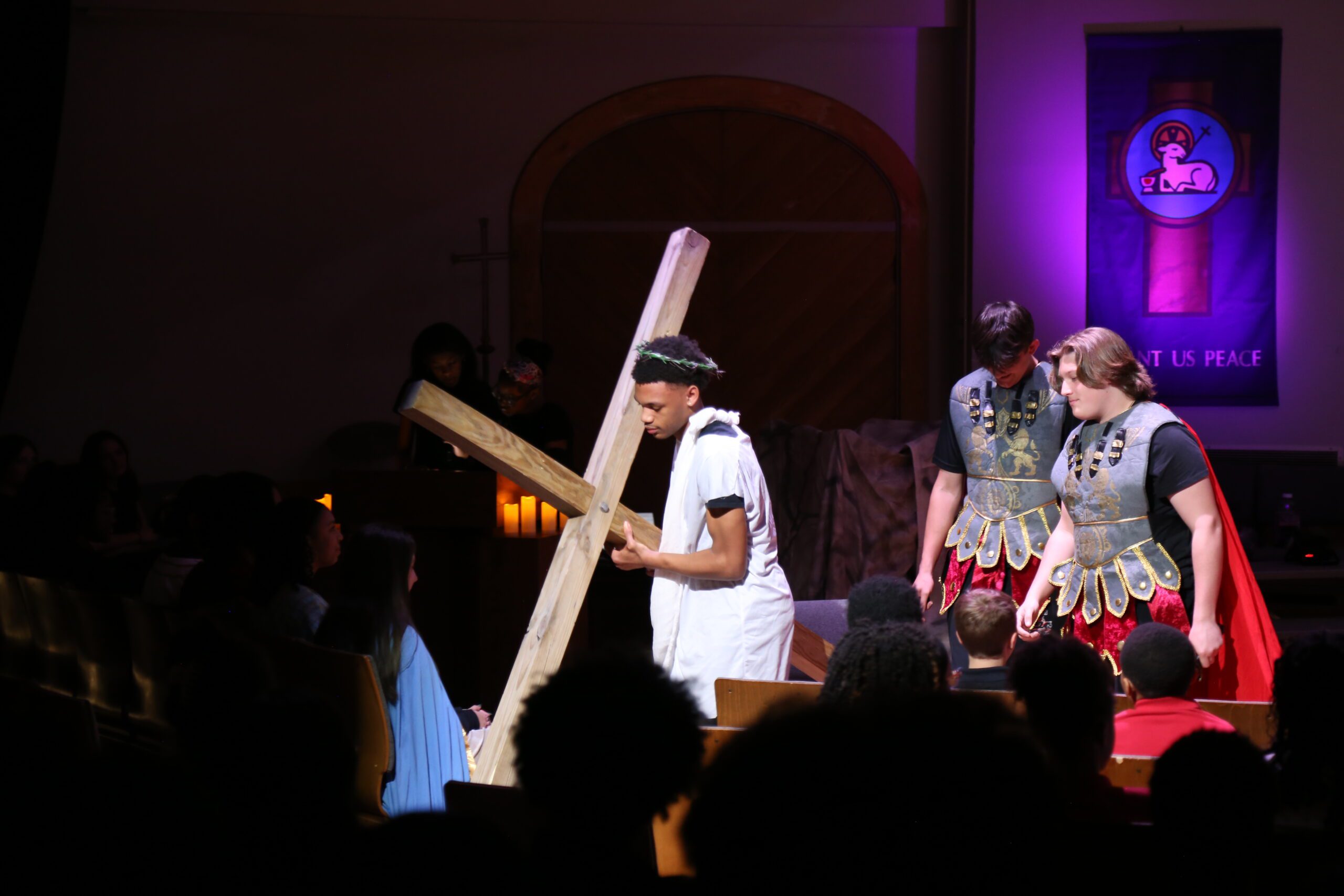 students dancing during the black history month assembly